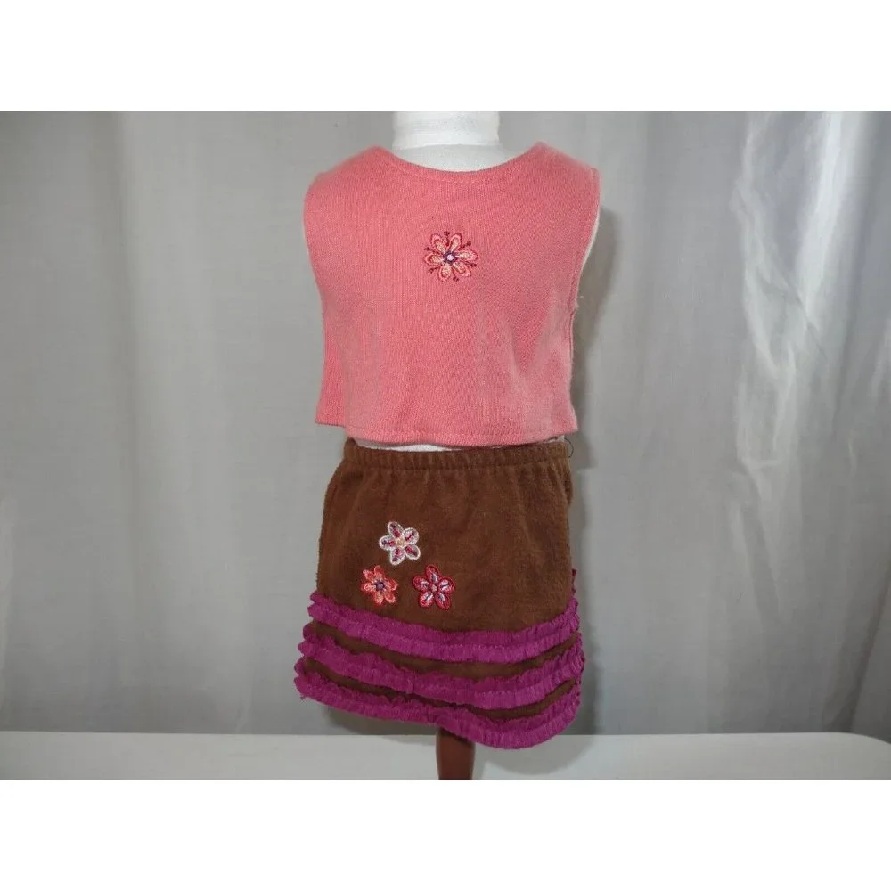 American Girl Bitty Baby Twin School Time Skirt Outfit With Book‎